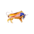 Dale Tiffany Rave Bull Modern Art Glass Figurine in Blue/Gold