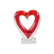 Dale Tiffany Heart Handcrafted Modern Art Glass Figurine in Red