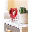 Dale Tiffany Heart Handcrafted Modern Art Glass Figurine in Red