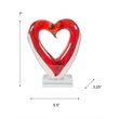 Dale Tiffany Heart Handcrafted Modern Art Glass Figurine in Red