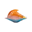 Dale Tiffany Oceanside Seashell Art Glass Figurine in Red/Gold