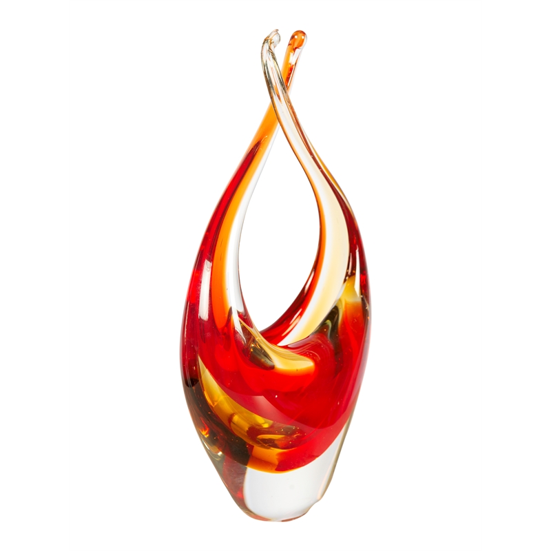 Dale Tiffany Handcrafted Art Glass Sculpture in Sunset Embrace