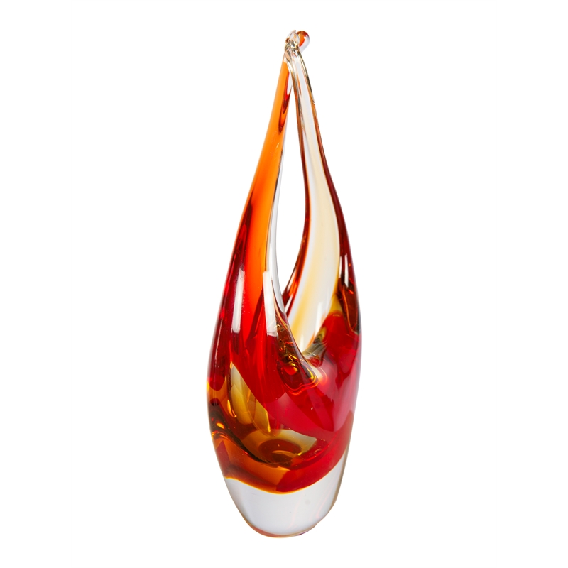 Dale Tiffany Handcrafted Art Glass Sculpture in Sunset Embrace