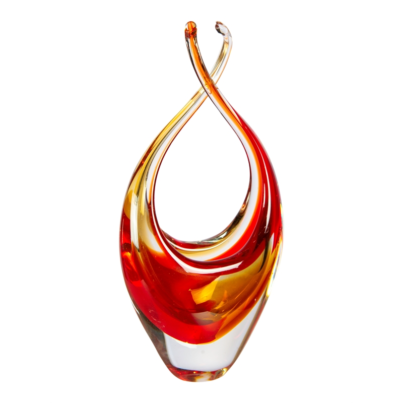 Dale Tiffany Handcrafted Art Glass Sculpture in Sunset Embrace