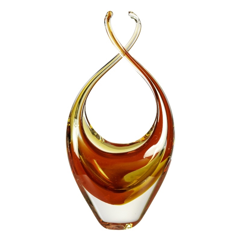 Dale Tiffany Handcrafted Art Glass Sculpture in Sunset Embrace