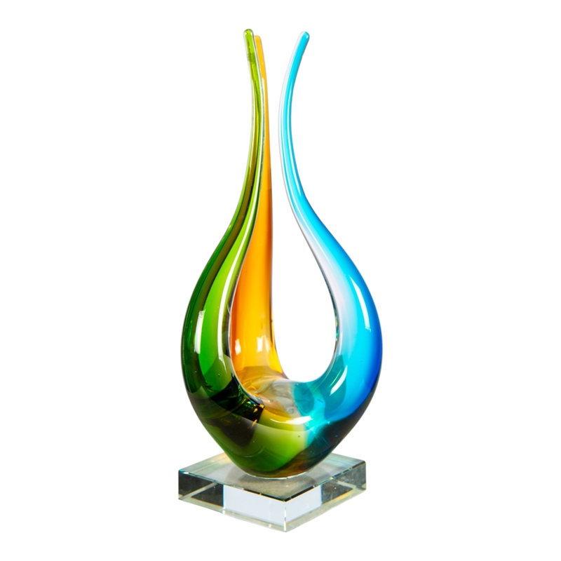Handcrafted Art Glass Sculpture in Harmony Trio