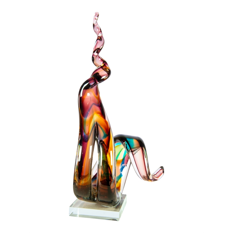Dale Tiffany Handcrafted Art Glass Sculpture in Twilight Twist