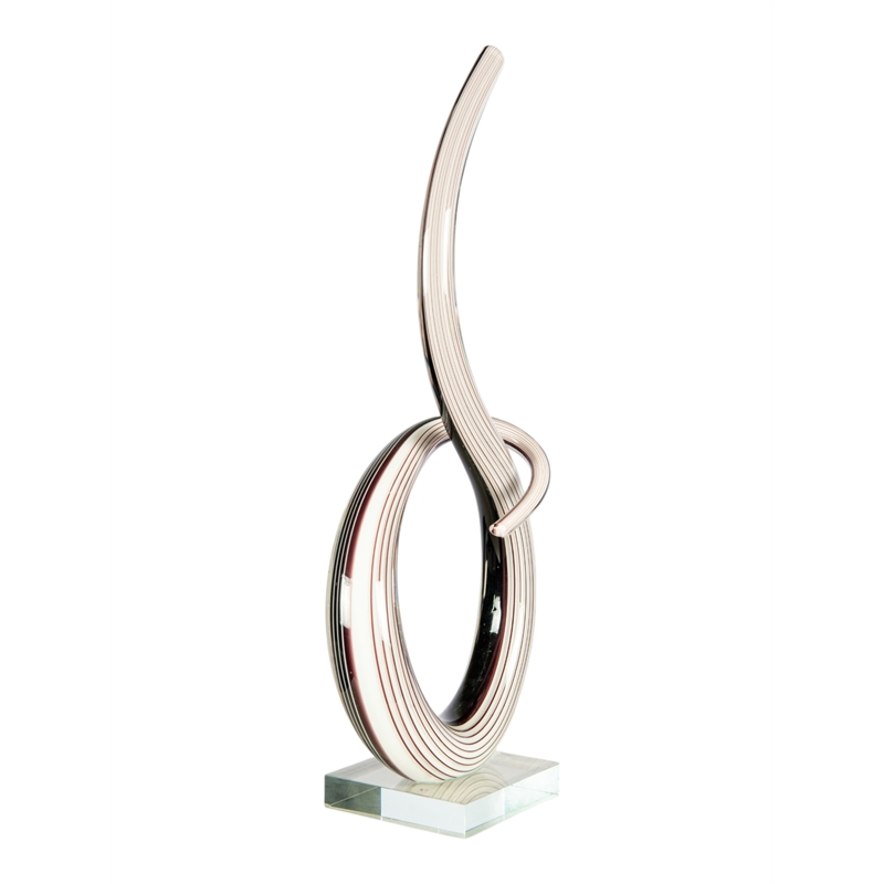 Dale Tiffany Handcrafted Art Glass Sculpture in Midnight Spiral
