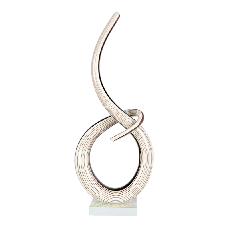 Dale Tiffany Handcrafted Art Glass Sculpture in Midnight Spiral