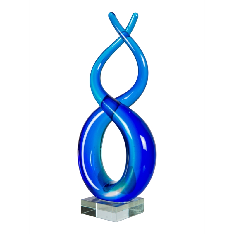 Dale Tiffany Handcrafted Art Glass Sculpture in Endless Ocean