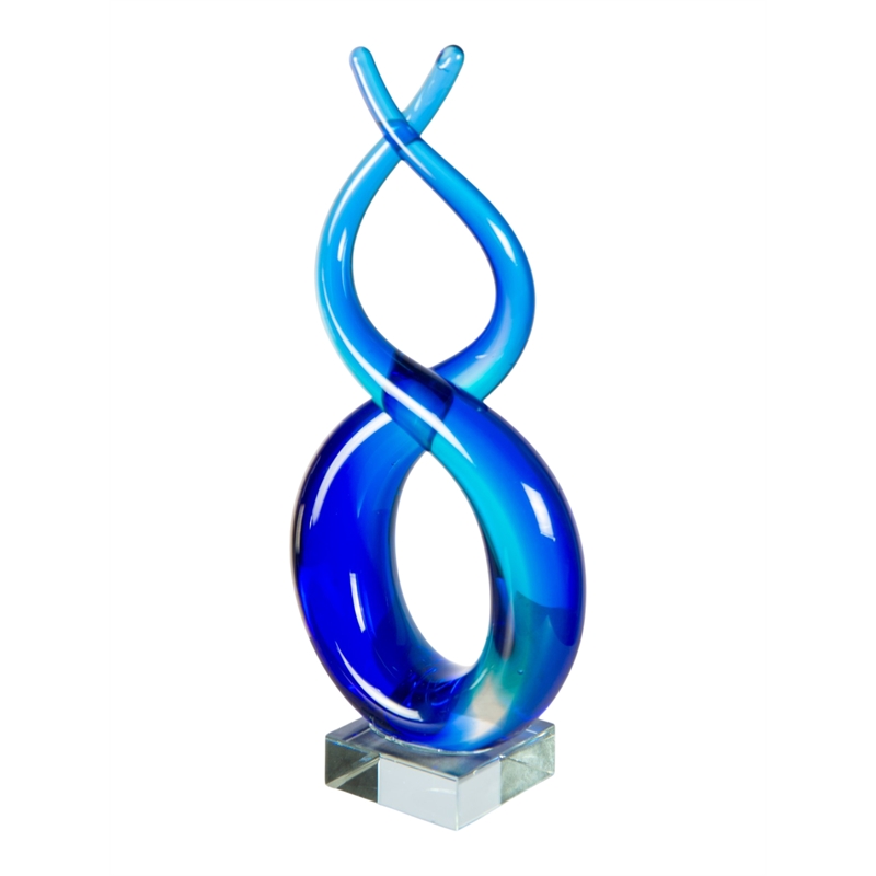 Dale Tiffany Handcrafted Art Glass Sculpture in Endless Ocean