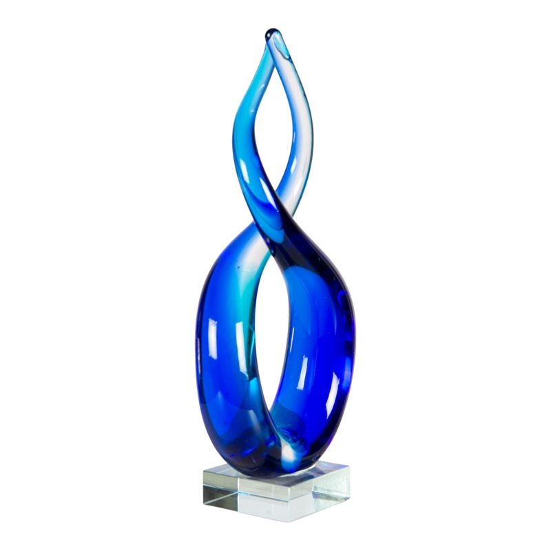 Dale Tiffany Handcrafted Art Glass Sculpture in Endless Ocean