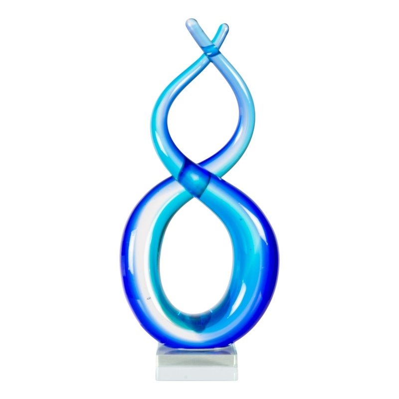 Dale Tiffany Handcrafted Art Glass Sculpture in Endless Ocean