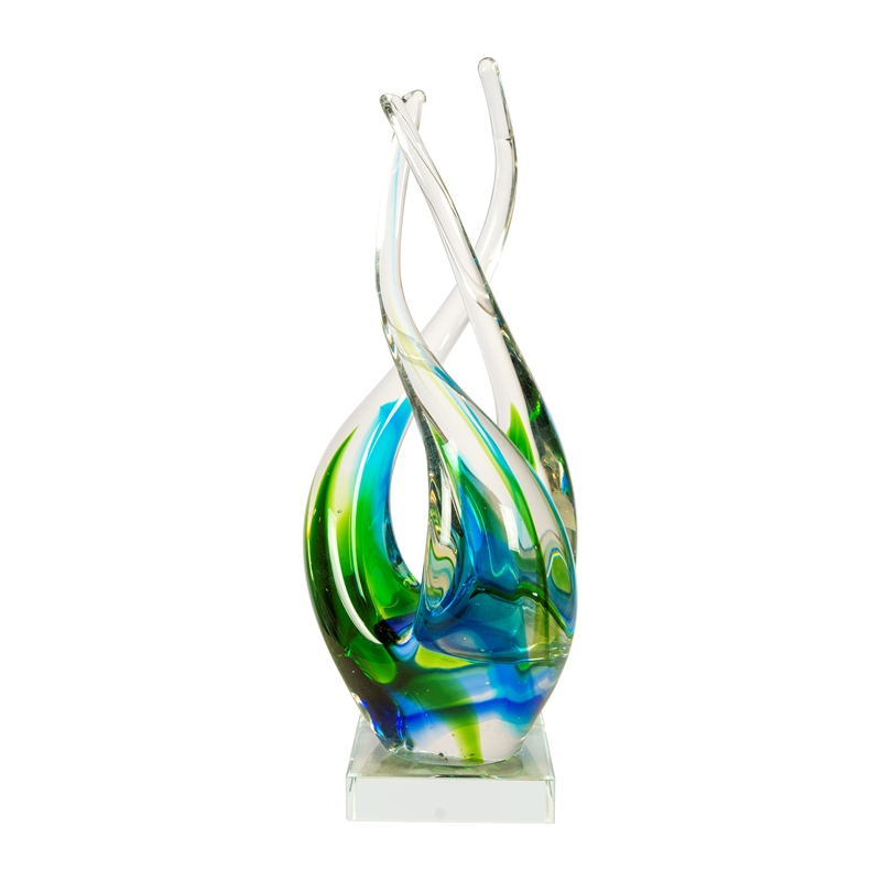 Dale Tiffany Handcrafted Art Glass Sculpture in Coastal Harmony