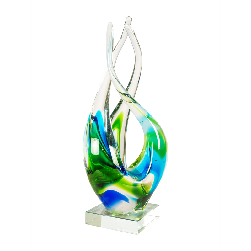 Dale Tiffany Handcrafted Art Glass Sculpture in Coastal Harmony