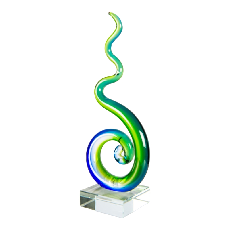 Dale Tiffany Handcrafted Art Glass Sculpture in Coastal Whirl