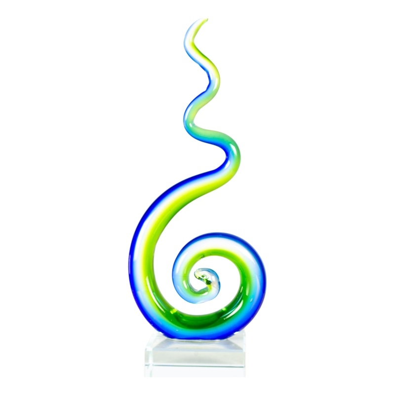 Dale Tiffany Handcrafted Art Glass Sculpture in Coastal Whirl