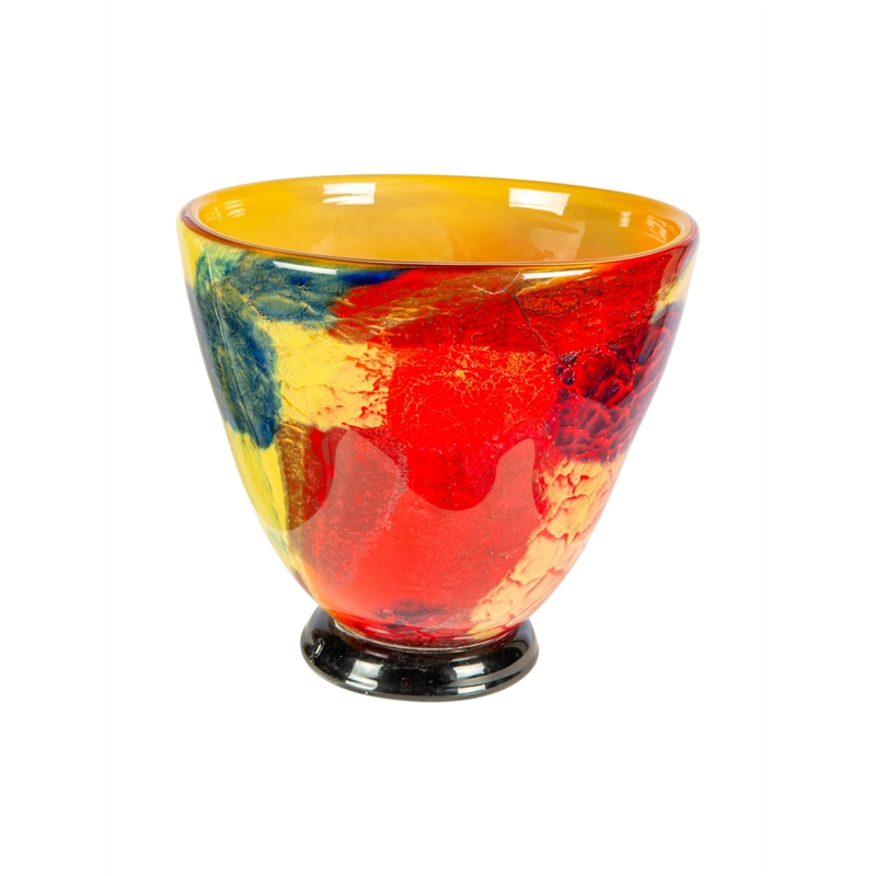 Dale Tiffany Hand Blown Art Glass Vase in Autumn Medley