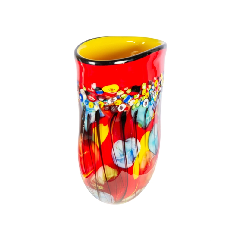 Dale Tiffany Hand Blown Art Glass Vase in Morena