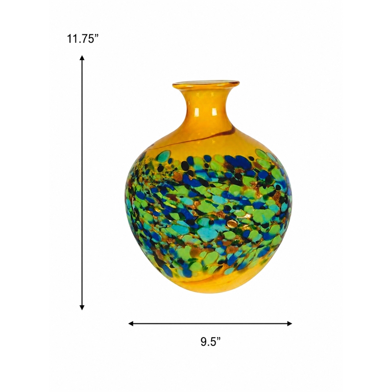 Dale Tiffany Hand Blown Art Glass Vase in Belmonte