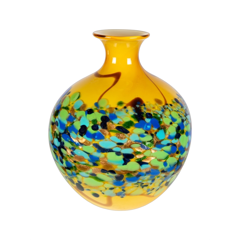 Dale Tiffany Hand Blown Art Glass Vase in Belmonte