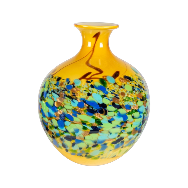 Dale Tiffany Hand Blown Art Glass Vase in Belmonte