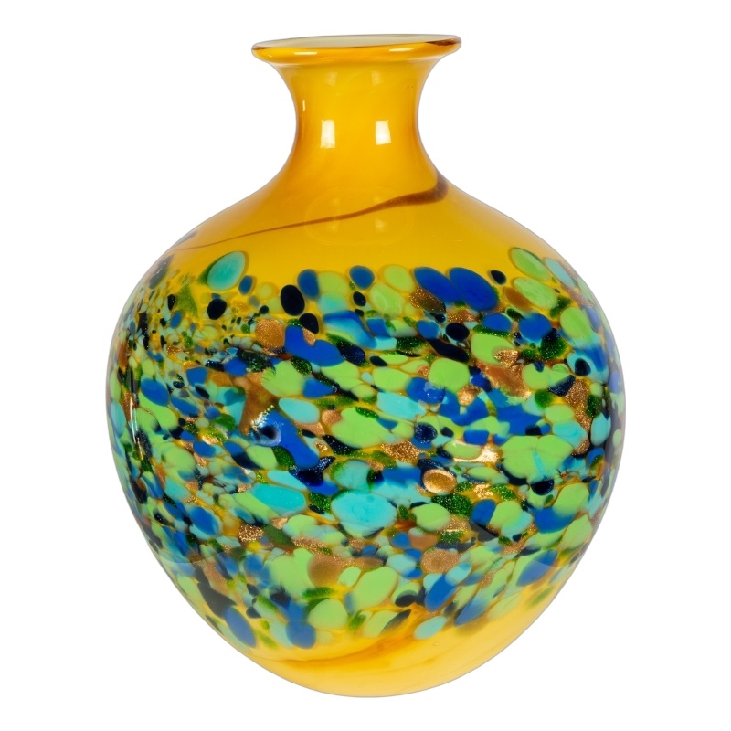 Dale Tiffany Hand Blown Art Glass Vase in Belmonte