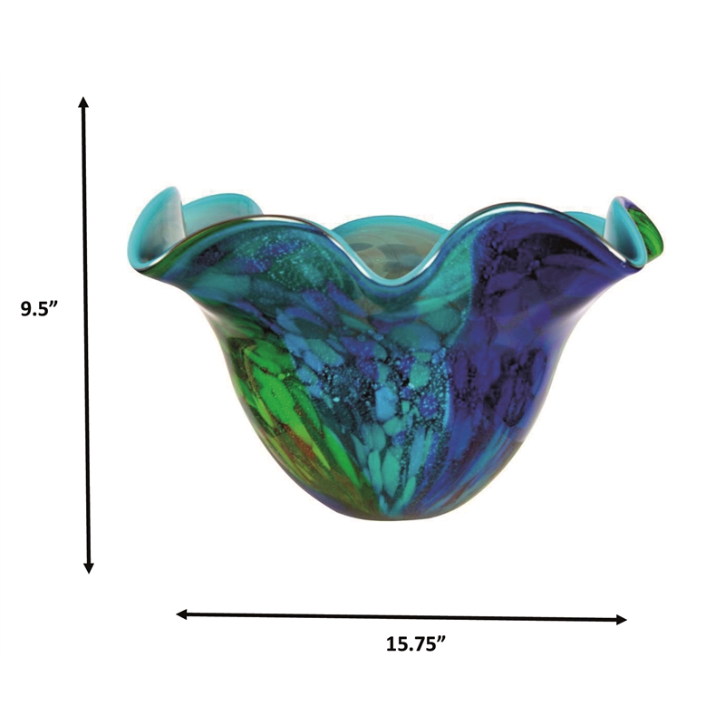 Dale Tiffany Hand Blown Art Glass Vase in Orsini