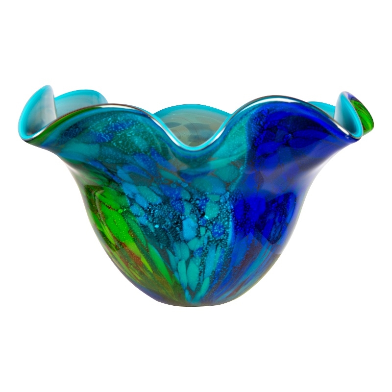Dale Tiffany Hand Blown Art Glass Vase in Orsini