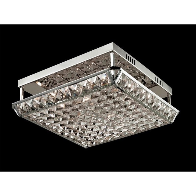 Dale Tiffany Ibiza Crystal Flush Mount in Silver