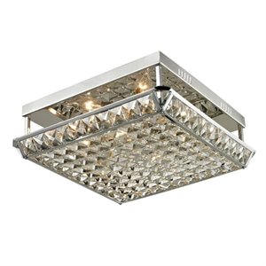 Dale Tiffany Ibiza Crystal Flush Mount in Silver