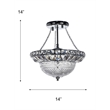 Dale Tiffany Crystal Hills Polished Chrome Inverted Pendant