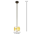 Varesa Mini Pendant in Dark Bronze