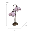 Dale Tiffany Poelking 2 Light Pink Lily Table Lamp