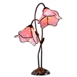 Dale Tiffany Poelking 2 Light Pink Lily Table Lamp