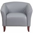 Flash Furniture Leather Reception Chair in Gray