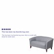 Flash Furniture Leather Reception Loveseat in Gray