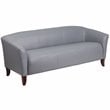 Flash Furniture Leather Reception Sofa in Gray