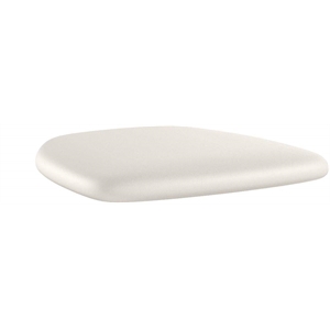 Flash Furniture Hard Chiavari Faux Leather Seat Cushion in Ivory