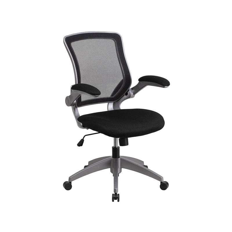Flash Furniture Mesh Swivel Office Chair in Black