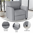 Flash Furniture Leather Reception Chair in Gray
