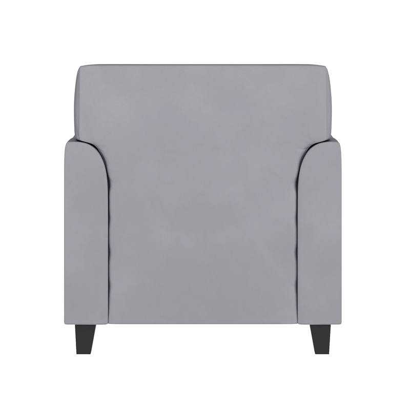 Flash Furniture Leather Reception Chair in Gray