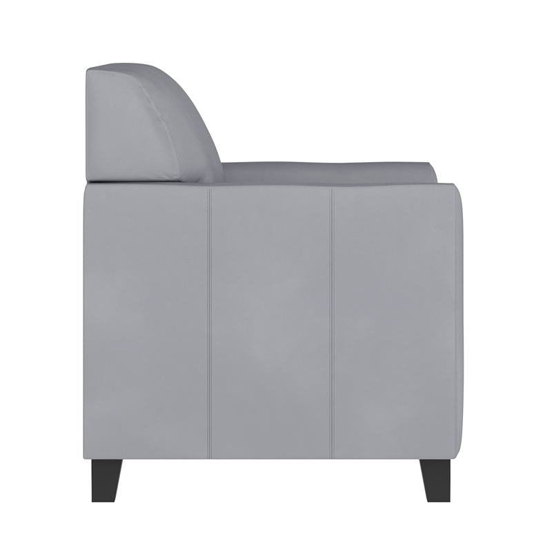 Flash Furniture Leather Reception Chair in Gray
