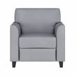 Flash Furniture Leather Reception Chair in Gray