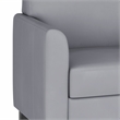 Flash Furniture Leather Reception Chair in Gray