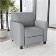 Flash Furniture Leather Reception Chair in Gray