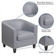 Flash Furniture Leather Reception Chair in Gray