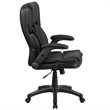 Flash Furniture High Back Leather Swivel Office Chair in Black