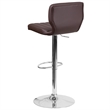 Flash Furniture Faux Leather Adjustable Bar Stool in Brown