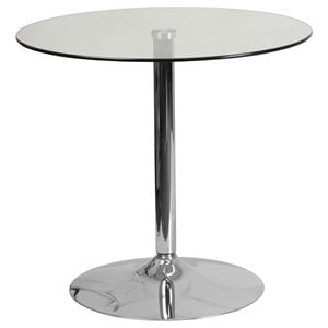 Flash Furniture 31.5&quot Round Glass Top Dining Table